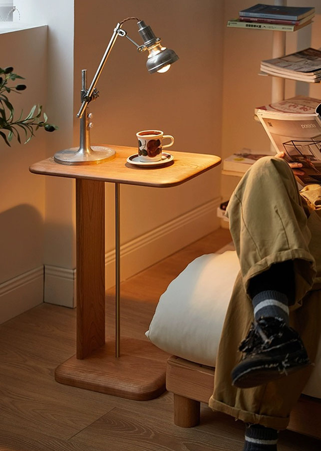 Harpe Solid Wood Side Table