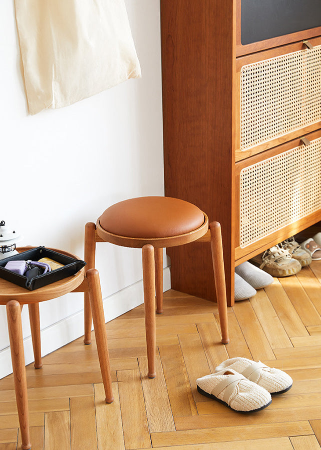 Tas Solid Wood Stool (Stackable)