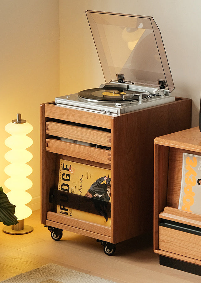 Trolef Solid Wood Storage with Wheels