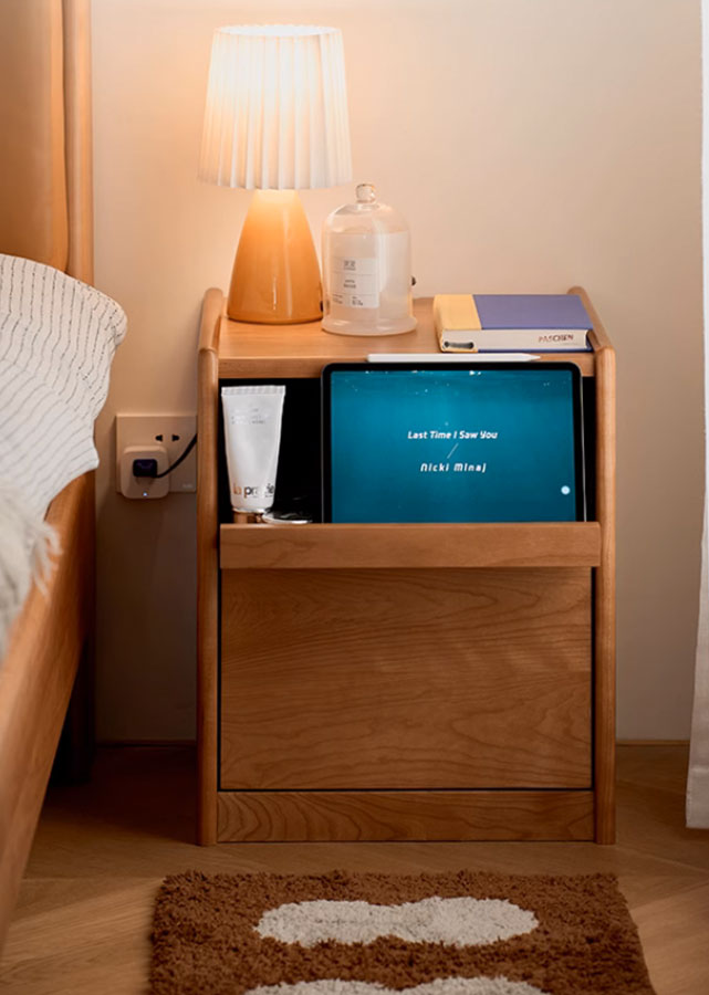 Morfi Solid Wood Nightstand