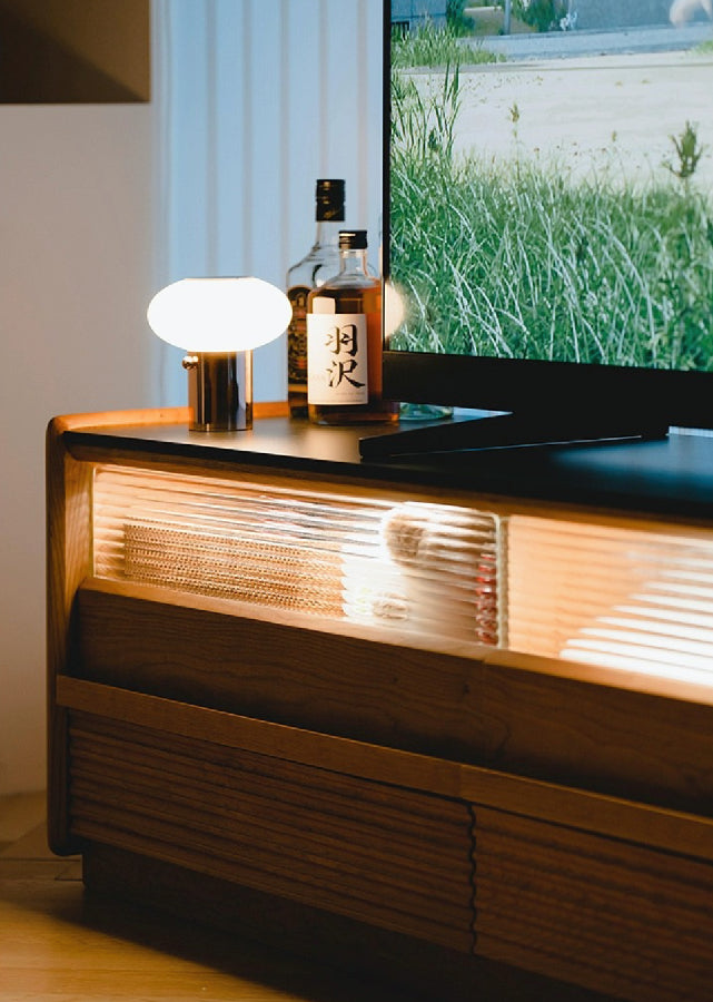 Fidus Solid Wood and Sintered Stone TV Console