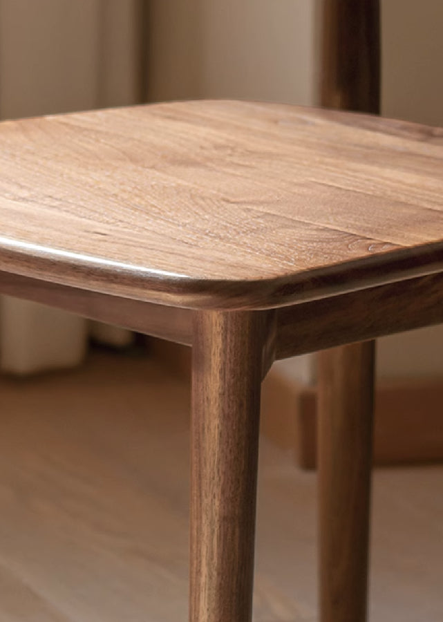 Classic Solid Dark Walnut Chair