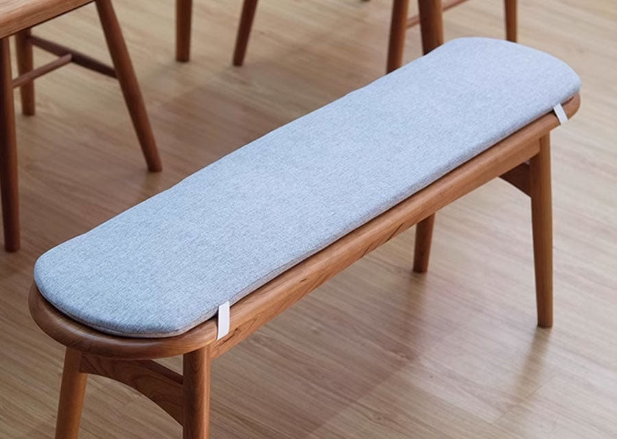 Ronda Rounded Solid Wood Bench with Cushion