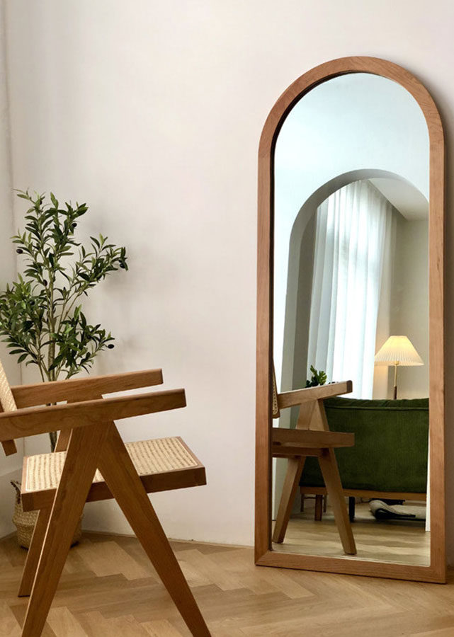 Apli Solid Cherry Wood Full-Length Mirror