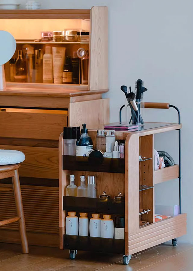 Mikro Solid Wood Trolley