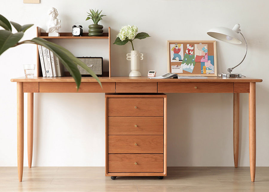 Duo Solid Cherry Wood Table