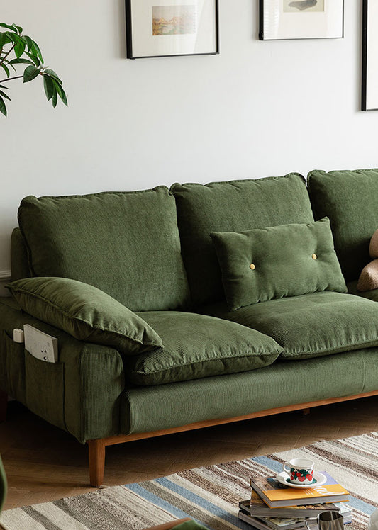 Soleil Solid Wood Sofa (Customisable Colour)