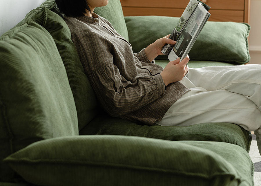 Soleil Solid Wood Sofa (Customisable Colour)
