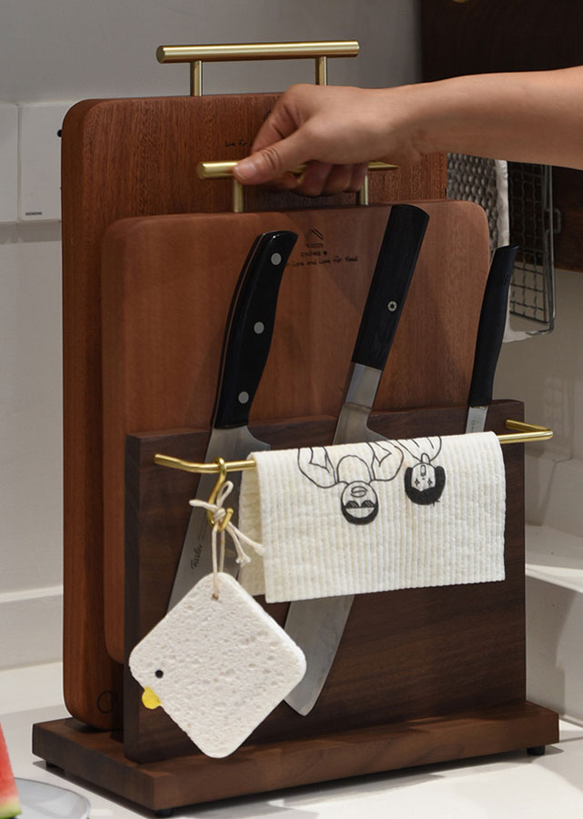 Solid Wood Magnetic Knife Stand