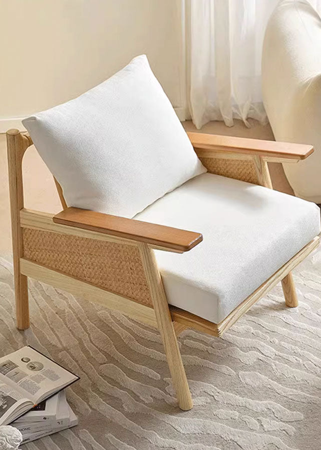 Chlidi Solid Ash (Natural colour) and Rattan Sofa