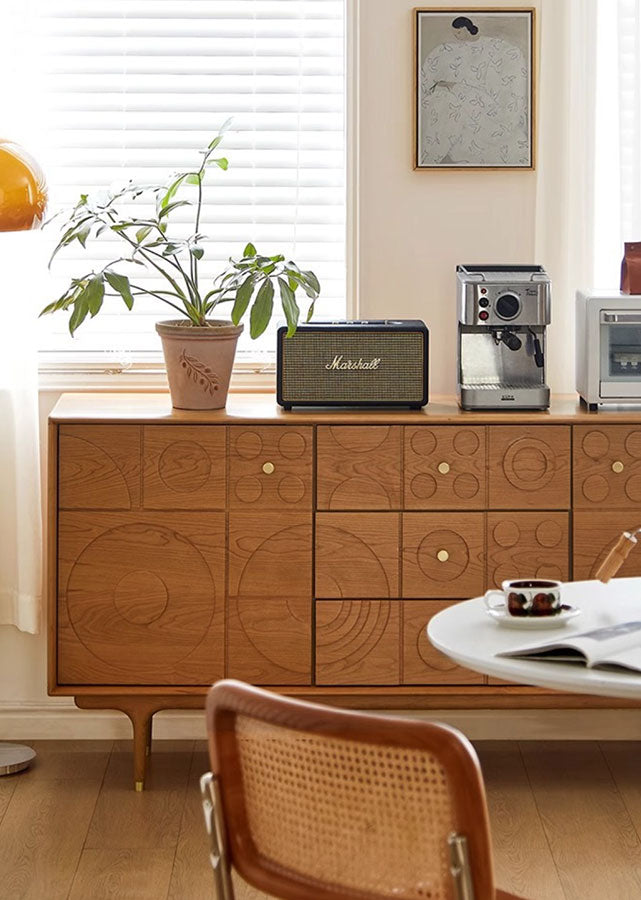 Circles Solid Wood Drawer Chest