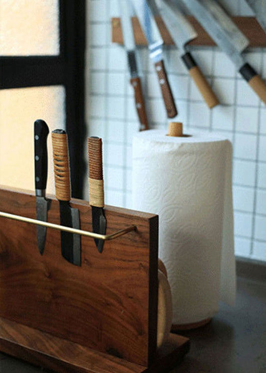 Solid Wood Magnetic Knife Stand