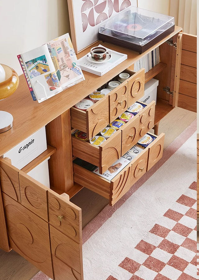 Circles Solid Wood Drawer Chest