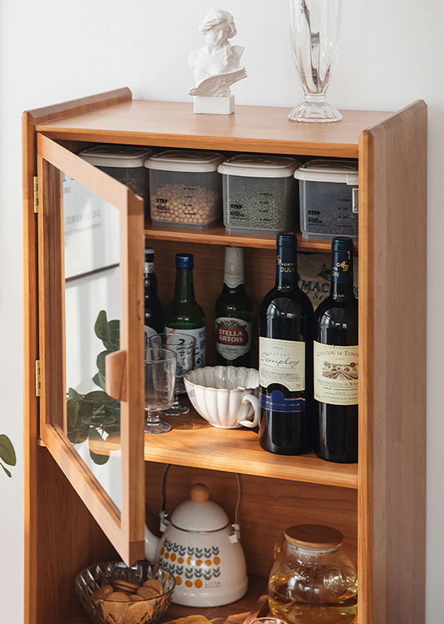 Mani Solid Wood Tall Cabinet