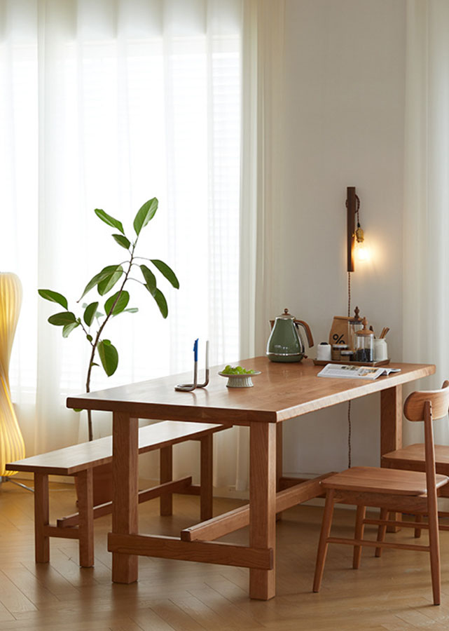 Solid Wood Butcher Block Table