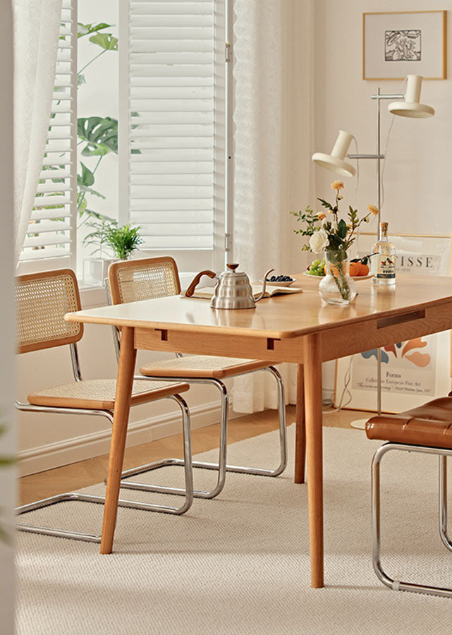 Alma Solid Wood Extendable Table can be easily extended if you have extra guests coming over.
