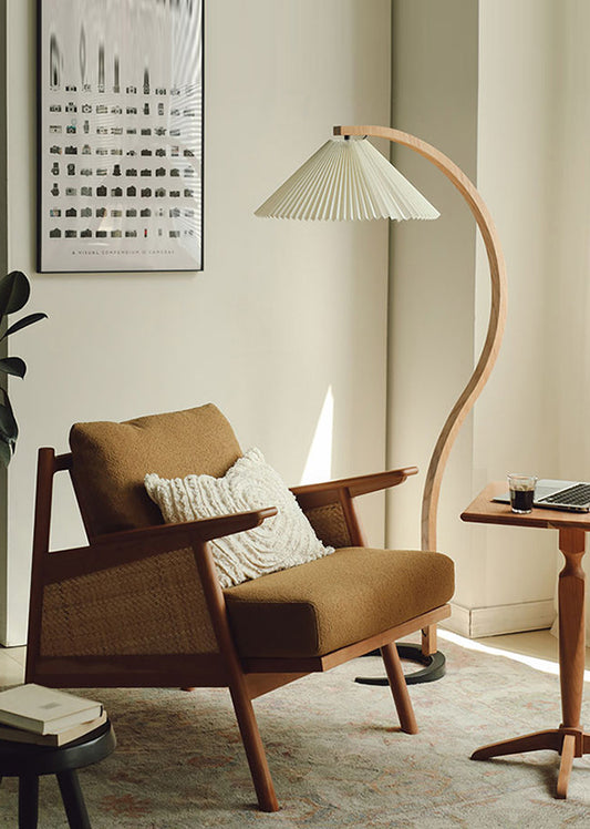 Chlidi Solid Ash (Cherry colour) and Rattan Sofa