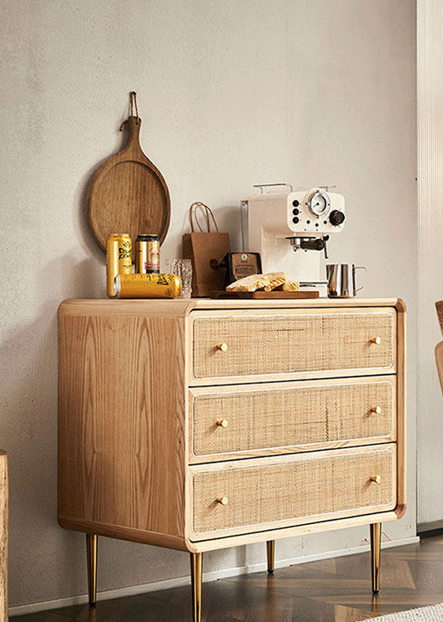 Lente Solid Ash Drawer Chest, 3 drawers