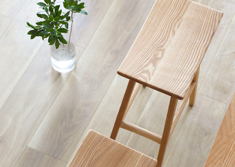 Saddle Solid Wood Barstool