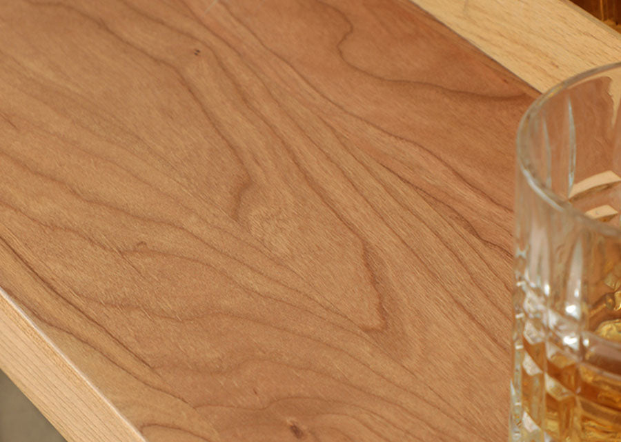 Donovan Solid Cherry Wood Stackable Sideboard, close up