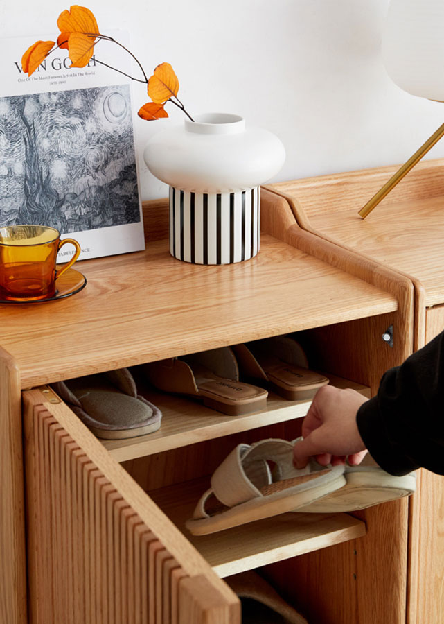 Raga Solid Wood Shoe Cabinet