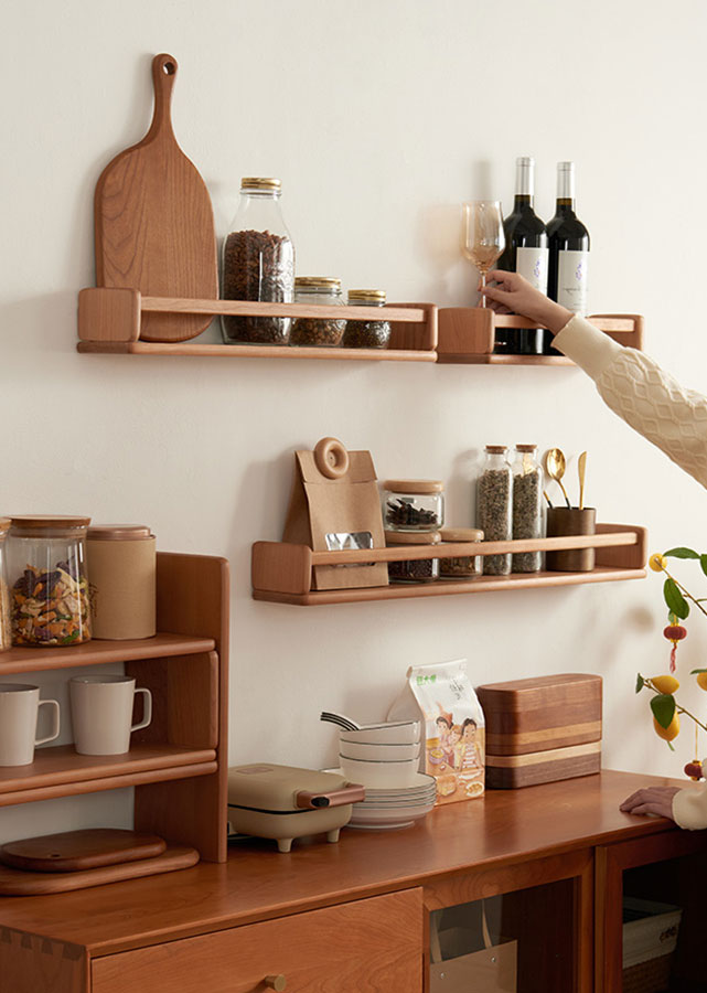 Obice Solid Wood Wall Shelves