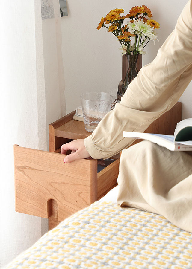 Compact Solid Wood Nightstand