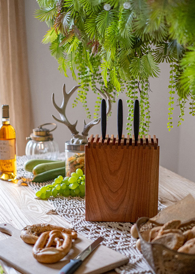 Solid Wood Knife Stand