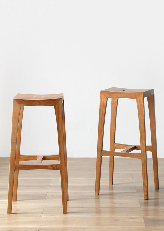 Minimalist Solid Wood Barstool