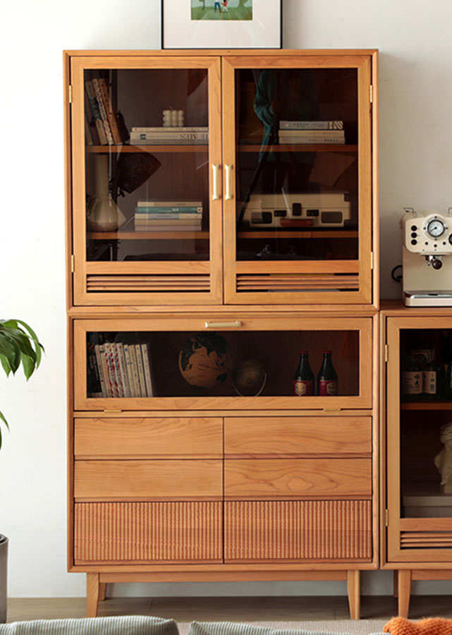 Donovan Solid Cherry Wood Stackable Sideboard