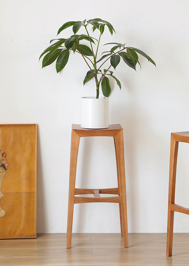 Minimalist Solid Wood Barstool