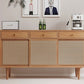 Lujo Solid Wood and Rattan Sideboard