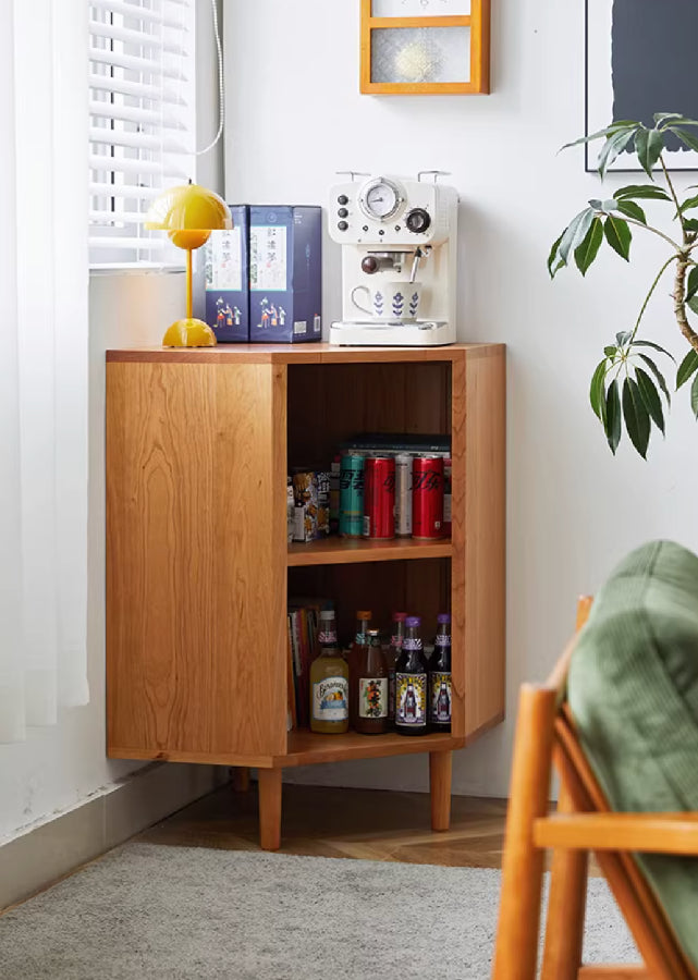 Cubes Solid Wood Corner Cabinet