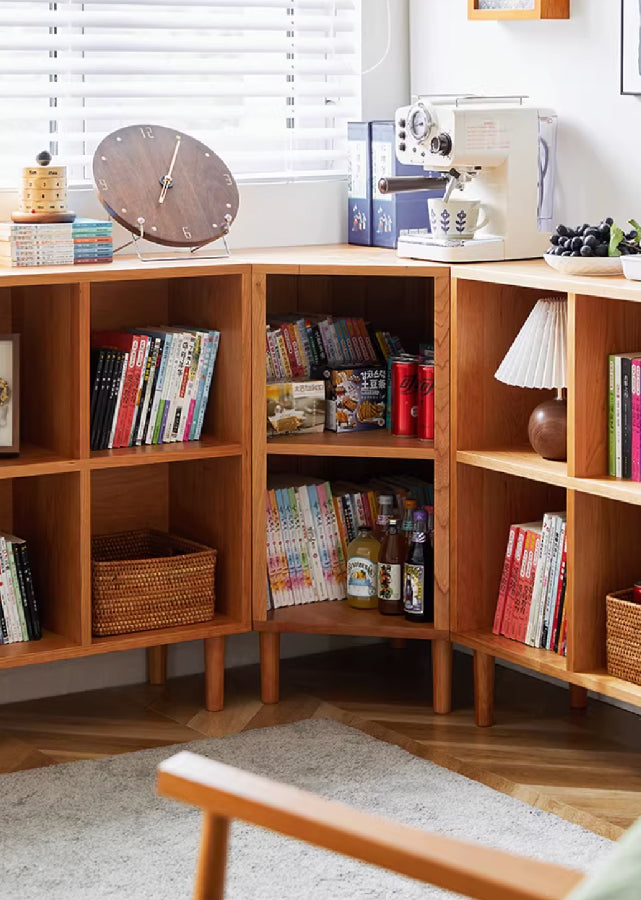 Cubes Solid Wood Corner Cabinet