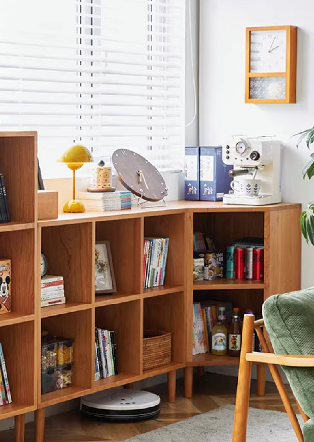 Cubes Solid Wood Corner Cabinet