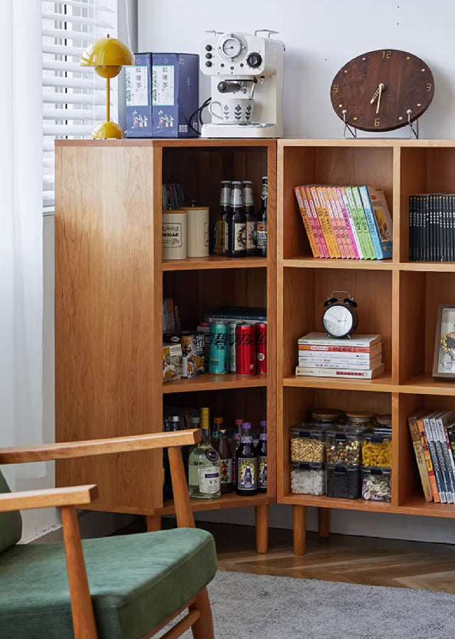 Cubes Solid Wood Corner Cabinet