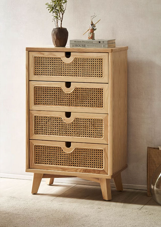 Rotin Solid Wood Drawer Chest