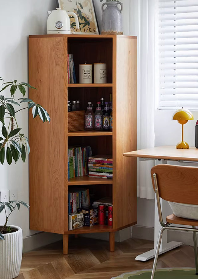 Cubes Solid Wood Corner Cabinet