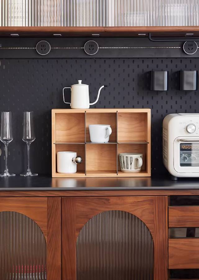 Solid Cherry Wood Cup Rack