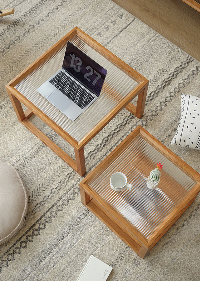 Cubes Solid Wood Coffee Table