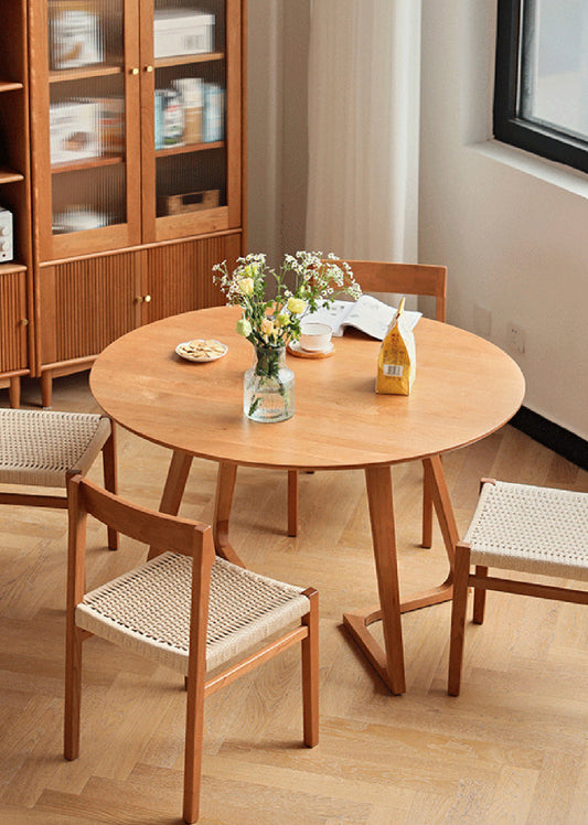 Modern Round Solid Wood Table