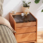 Donovan Solid Wood Nightstand with Wheels