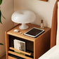 Nox Solid Wood Nightstand With Wood/Sintered Stone Top