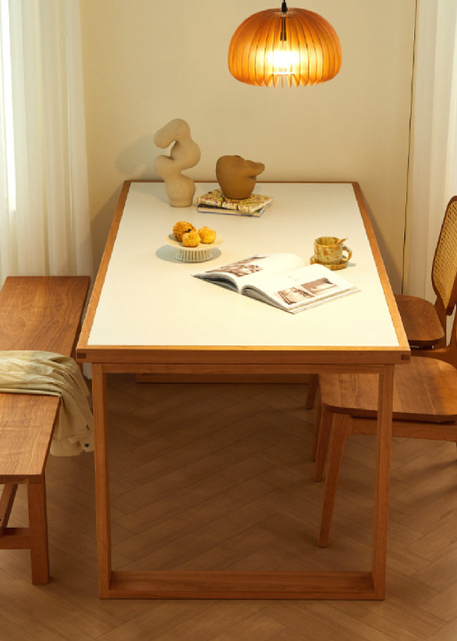 Couno II Solid Wood and Sintered Stone Table