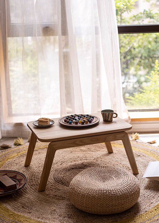 Simple Solid Wood Low Table / Chabudai