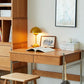 Solid Wood Table with Stainless Steel Legs (Adjustable Height)
