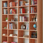 Full-Wall Solid Wood Open Bookshelves