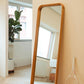 Classic Rounded Solid Cherry Wood Mirror
