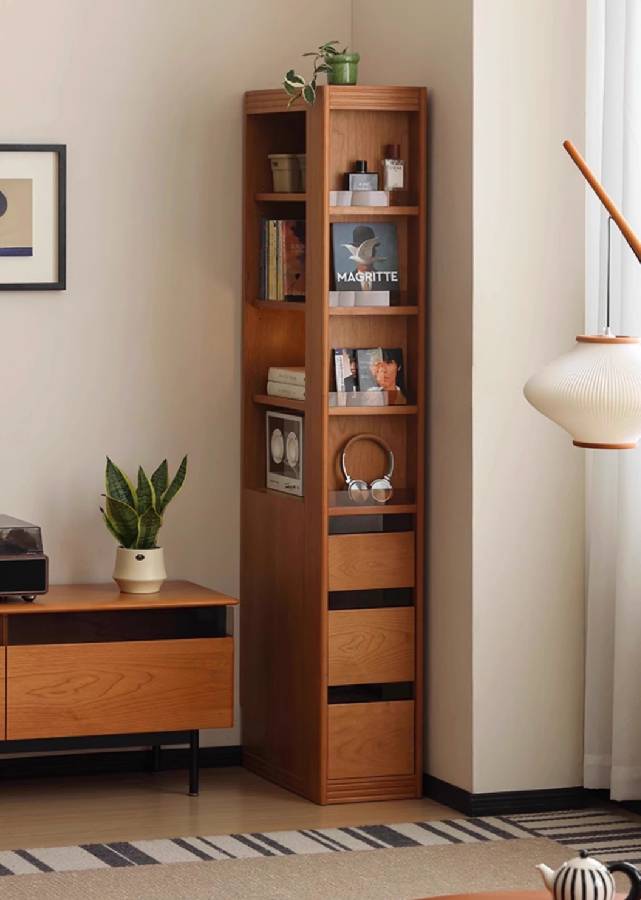 Gaye Solid Wood Compact Tall Storage