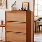 Ultra Thin Solid Wood Shoe Cabinet with Wooden Doors